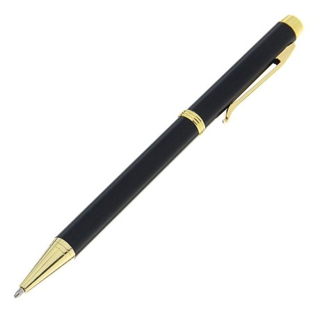 Ballic handle, gift, in a plastic case, rotary, "expert", black matte with golden inserts-2