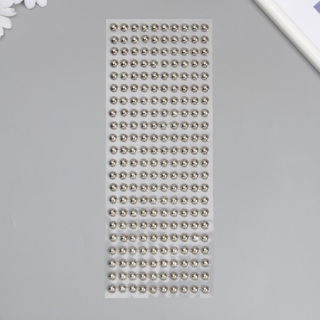 Sticker Plastic Rhinestones "Half-Pester" D-8 mm silver 10x27 cm-1