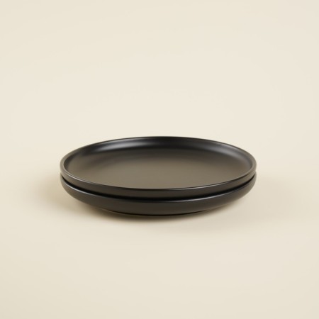 A set of porcelain plates SL Home "Dark", d = 20.3 cm, black color