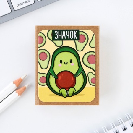 Wooden icon "Avocado", 3.2 x 4 cm-5