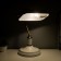 Banker desktop lamp E27 40W white brass 20x26x36cm
