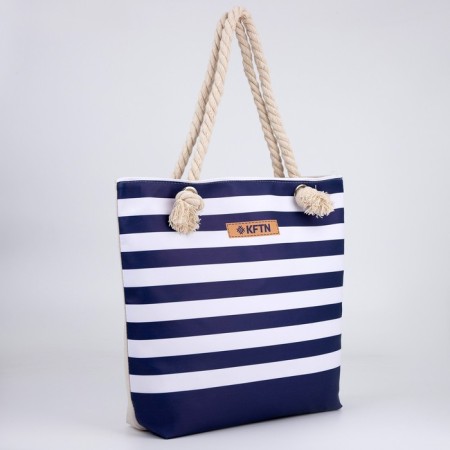Bag Women's beach on lightning, blue/white color-1