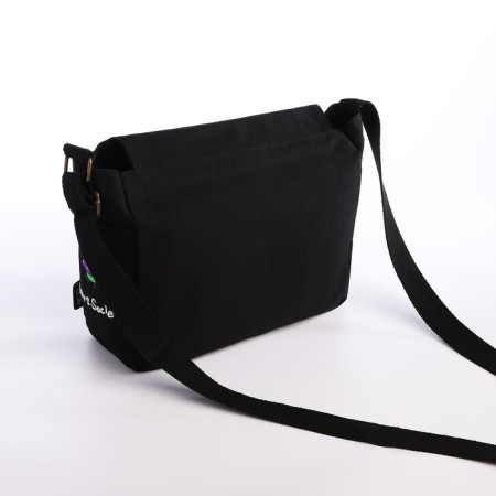 Youth bag with zipper, black color-3