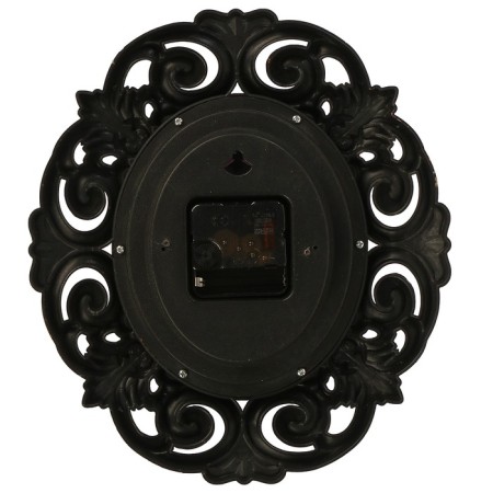 Wall clock, series: interior, "tracy", smooth move, 25 x 28 cm, brown-2