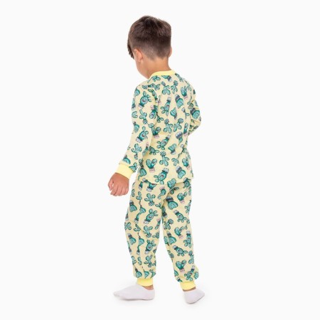 Pajama for a boy, yellow color/cacti, height 98 cm-3