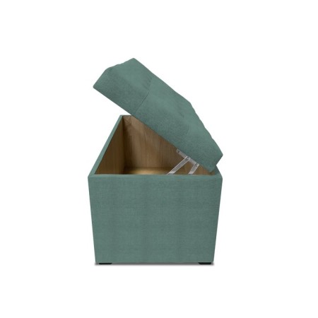 Puff with a lid and weighting, 800 × 400 × 420 mm, bingo velor, Mint color-5