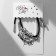 Bracelets "Demetrons" on a magnet, flowers with a heart, black and white color, 8 cm
