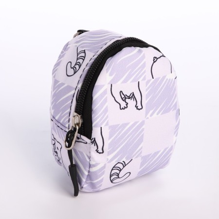 School backpack of textiles on lightning, 4 pockets, lilac color-8