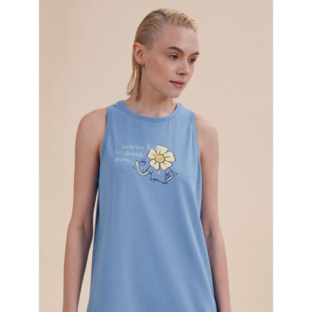 Women's dress, size l, blue color-3
