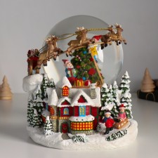 Souvenir Polystone Water Ballion Music, Light 