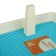Dog toilet 46.5 x 35.5 x 5.5 cm, with a removable side, grille and column, blue