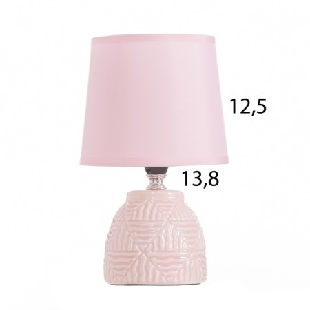 Table lamp "David" 1x40W E14 pink 14x14x24cm-5