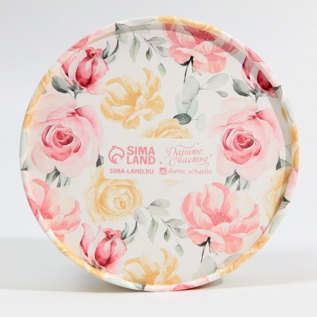 Box for Makarun, confectionery packaging tube with a window, “with love” 12 x 12 x 5 cm-2