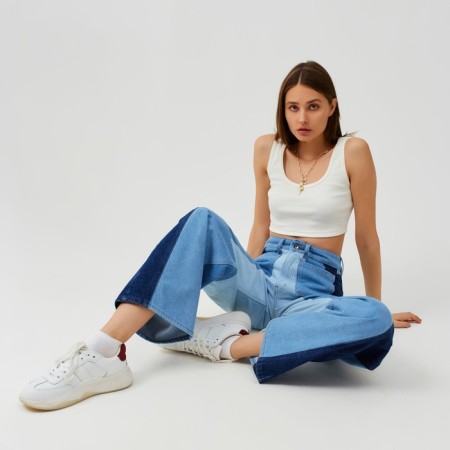 Women's jeans minku Blue color, size 50-9