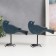 Souvenir ceramics "birds" Blue matte set 2 pcs 16.5x6x17 cm