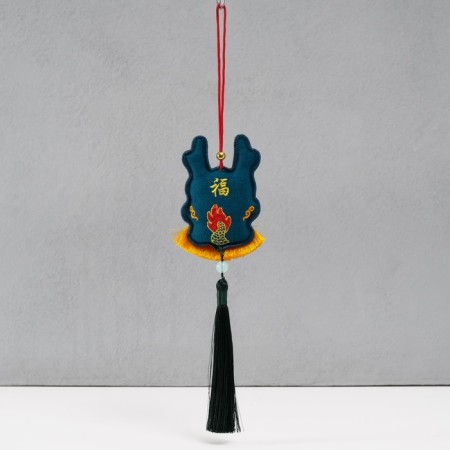 Suspension-Sasha Textile "Dragon" Black 2x7.5x24 cm-2