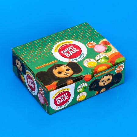 Caramel with chewing elastic "Cheburashka Sweet Bar", on a stick, 15 g-2
