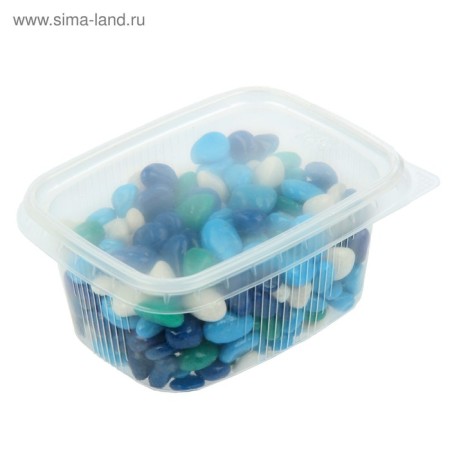 Soil for the aquarium (5-10 mm) Blue-blue-white-turquoise, 350 g-1