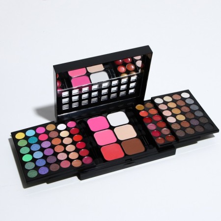Professional set for makeup (eyelid shadows, lip gloss, blush, correctors)
