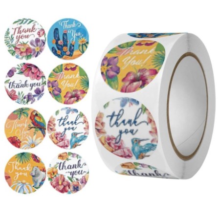 Stick Paper "Exotic. Flowers" d = 2.5 cm 500 pcs in a roll 3x6.5x6.5 cm