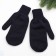 Women's mittens, dark blue color, size 18