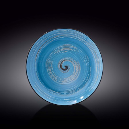 Deep plate Wilmax England Spiral, D = 25.5 cm, 350 ml, blue color