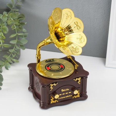 Musical Mechanical Mechanical "Gramophone" 25x13x14 cm
