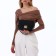 Women's bag on the valve, Textura, small size, black color