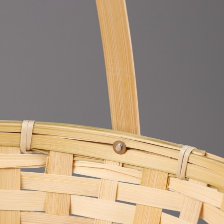 Wicker basket, 26x12/30 cm, yellow, bamboo-2