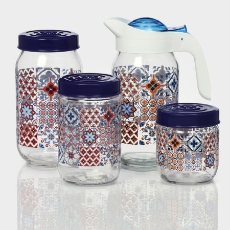 Glass Bank for bulk products "Mosaic", 660 ml-9