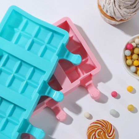 Form for ice cream "Waffle Horn", silicone, 25.6 × 14.5 cm, 4 cells (9.2 × 4.8 cm), MIX color-5