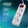 Extension cord Luazon Lighting, 3 sockets, 10 m, 6 A, 1300 W, 3x0.75 mm2, s/k, with off., B