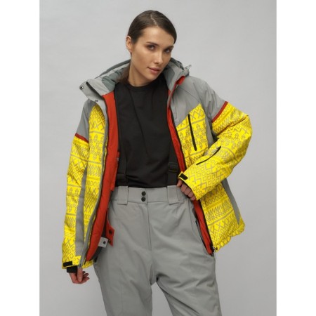 Ski suit female, size 58, yellow color-9