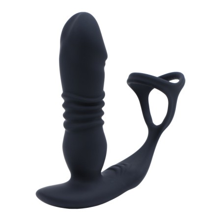Massager of the prostate oka-hp, with an erection ring, frictions, PDU + App, 12 modes, black 106220-1