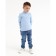 School turtleneck for children, blue color, height 152