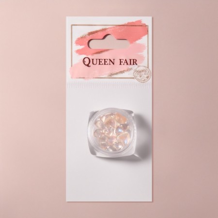 Decorative elements for the decor "heart", voluminous, with sparkles, translucent/pink color-6