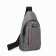 Male sling bag from textiles, gray color