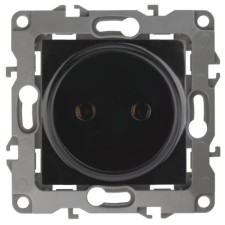 2p socket, 16A-250V, IP20, era12, black