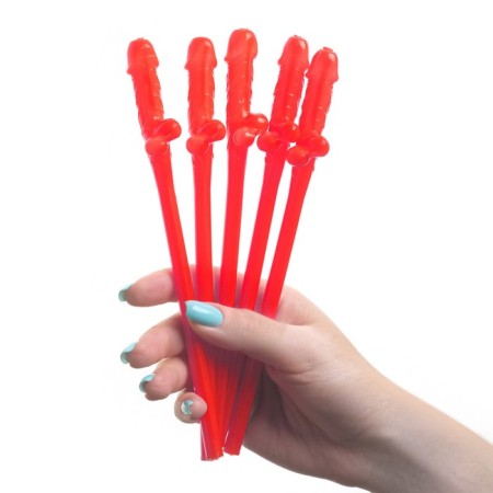 Cocktail tubes "18+", 5 pieces, red-2
