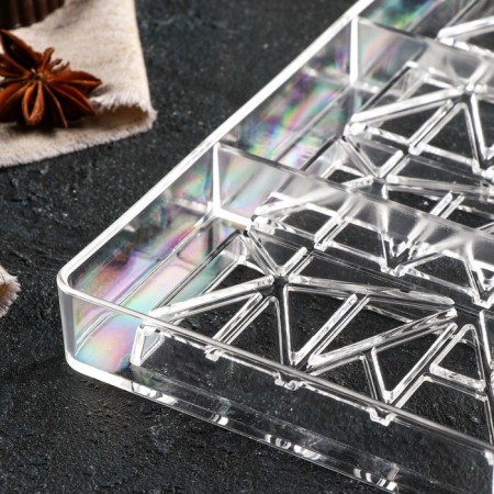 Form for chocolate and sweets "Laini", 4 cells, 20 × 12 × 2.5 cm, cell 8.5 × 4.2 × 1 cm-3