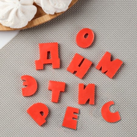 Silicone form "Cartoon alphabet", h = 2.5 cm letter, transparent color-2