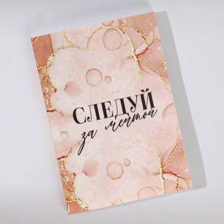 Gift set: A6 diary 80 sheets and a thermostat 250 ml "Follow the dream"-5