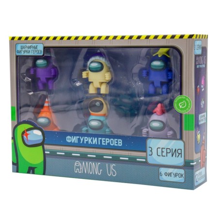 A set of figures among us, with accessories, with mobile elements, 6 pcs-2