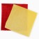 Locum for needlework artificial fur, set 2 species 40x40 cm, red, yellow