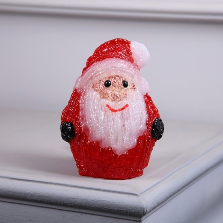 Figure Acryl. "Santa Claus" 15 cm, 10led, AAX2 (not in set.), White-1