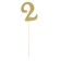 Topper in the cake "number 2", color gold