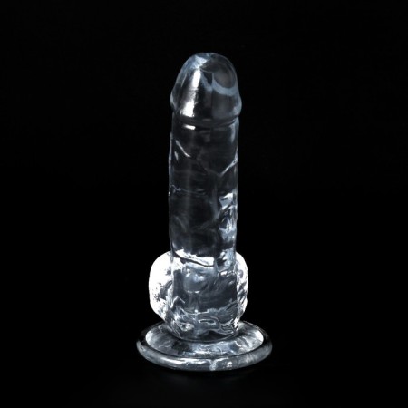 Falloimitator Oka-Khpoki, realist, on a suction cup, gel, 16 x 3 cm, transparent-3