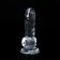Falloimitator Oka-Khpoki, realist, on a suction cup, gel, 16 x 3 cm, transparent