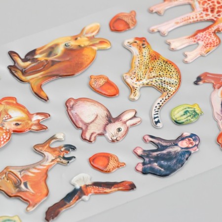 Plastic sticker "Overflow. Wild animals" 9.5x24.5 cm-2