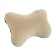 Car bone pillow, on a headrest, velor, beige, rhombus, 16 x 24 cm